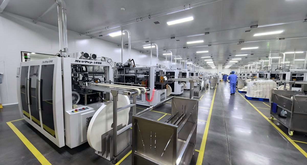 New Stone production facility — automated lines and clean manufacturing floor